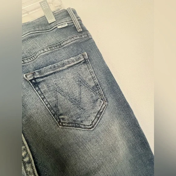 MOTHER Denim The Fly Cut Stunner Ankle Fray Jeans Night Sz 27 – Brand New - Picture 5 of 15